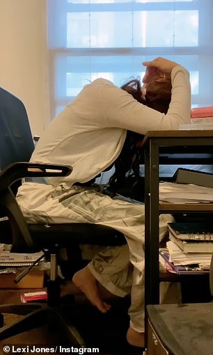 The New York based artist holds her head in her hands while reflecting on her father's fading memory