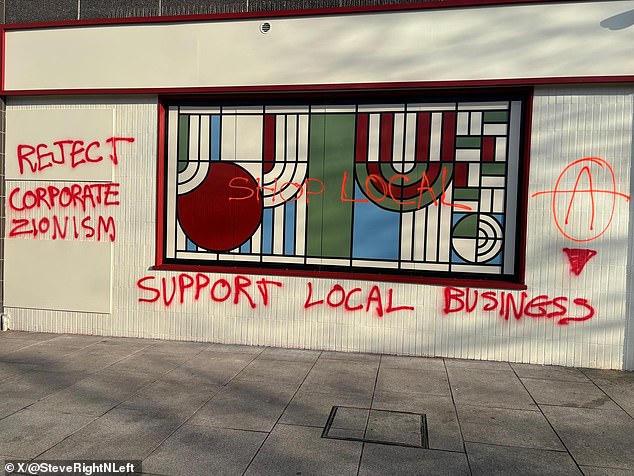 The Archway Gail's pictured after it was daubed in graffiti last month