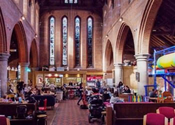 The soft play attraction built inside a historic church