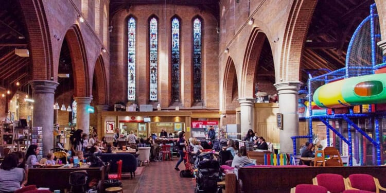 The soft play attraction built inside a historic church