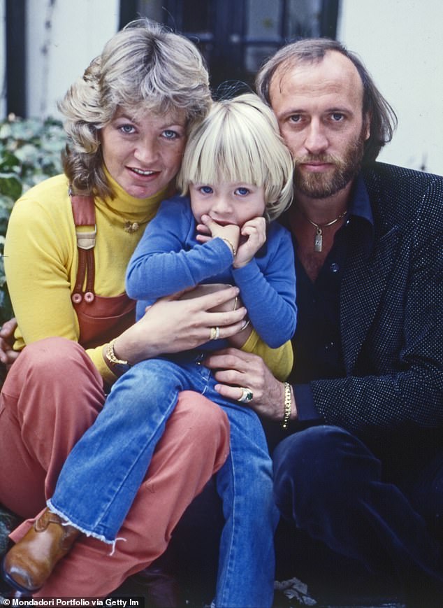 Gibb, who died in 2003 after suffering a cardiac arrest at his Miami home, has two known children, daughter Samantha and son Adam, with his second wife, Yvonne Spenceley (pictured with Yvonne and Adam in 1979)