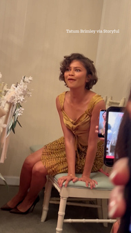 Moment Zendaya crashes wedding in Las Vegas chapel