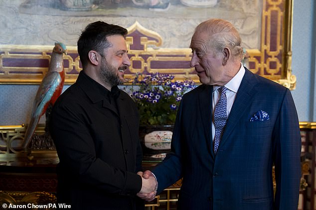 Zelensky embraced the PM outside No10 today after having met earlier with the King at Buckingham Palace