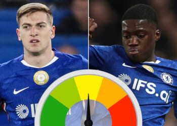 Mamadou Sarr suffers horror Champions League debut vs PSG but Liam Delap shows fighting spirit