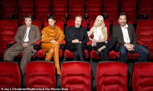 Robert Pattinson, Zendaya, director Denis Villeneuve, Anya Taylor-Joy and Javier BArdem were all in attendance at Tuesday's trailer launch