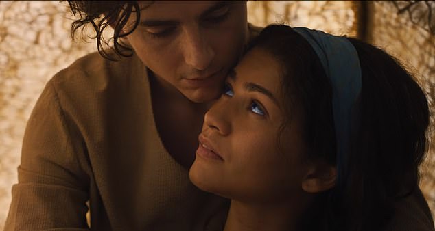 In the trailer, Chalamet's character Paul Atreides is seen preparing for the arrival of twins with his love interest Chani, played by Zendaya