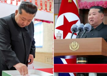 Kim Jong-un romps home with 99.9% of vote in sham North Korea election as tyrant pledges to make country 'less backward'