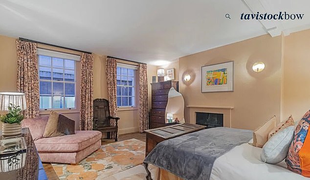 One of the four bedrooms on the upper two floors of the property