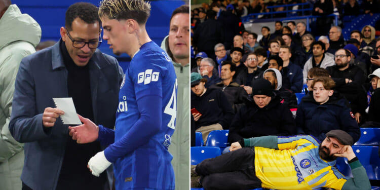 Furious Chelsea fans blast Liam Rosenior for pulling bizarre tactical stunt in dying moments of PSG hammering