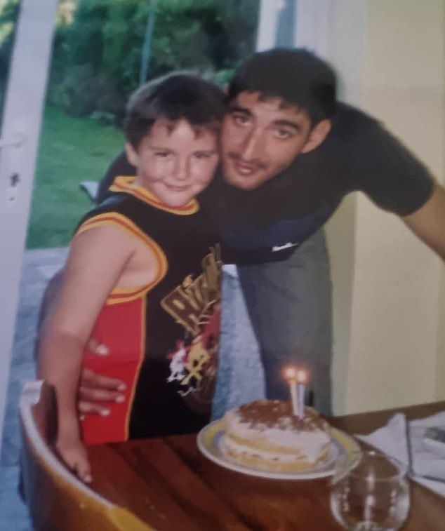 George pictured as a child with his dad Andrew. A CT scan showed George had suffered a catastrophic brain injury which meant he would never be able to breathe on his own