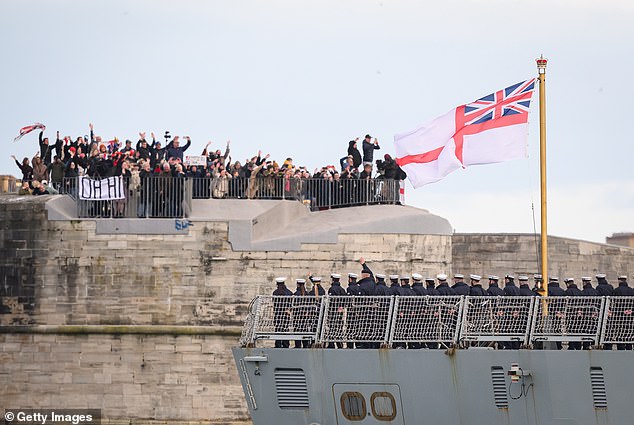 It finally left Portsmouth a week ago. But the Type 45 Destroyer is travelling at under 15 knots and will not arrive before next week