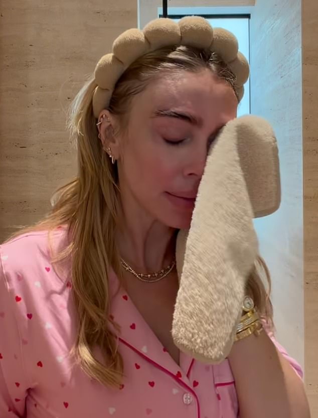 Socialite Petra Ecclestone cried as she described explosions before, describing how 'grateful' she was for 'how much Dubai puts safety first' and how 'welcomed and safe it has made us feel'