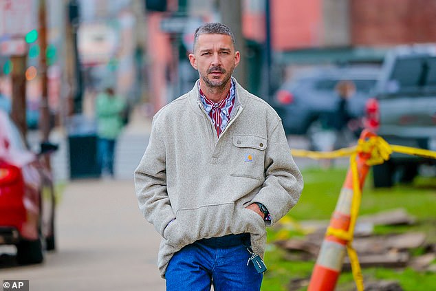 In his first interview since the brawl, LaBeouf made a series of bizarre claims - including that he felt 'scared' when approached by three gay men on Fat Tuesday; seen in February in New Orleans