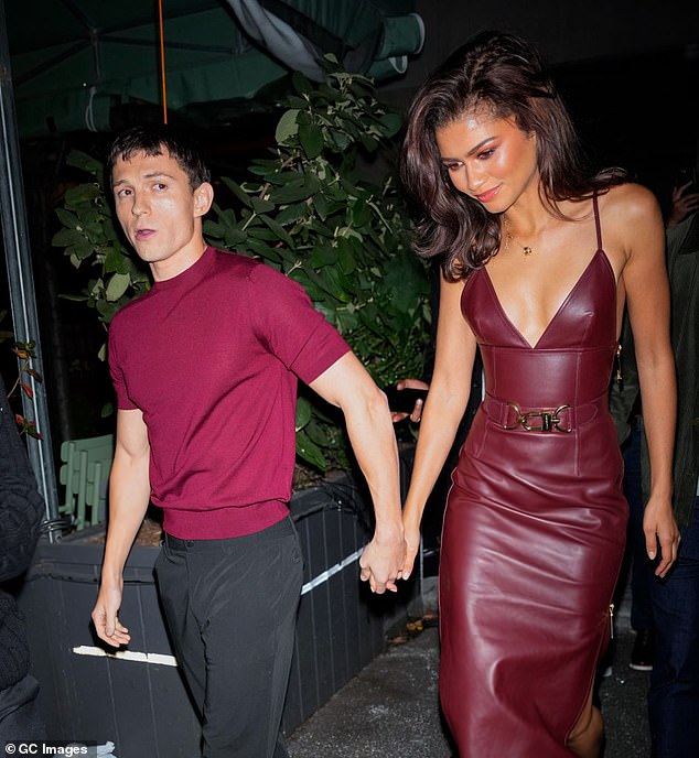Zendaya and her Spider-Man co-star Tom have reportedly tied the knot. She has also recently been seen wearing a gold band on her ring finger (pictured in October 2024)