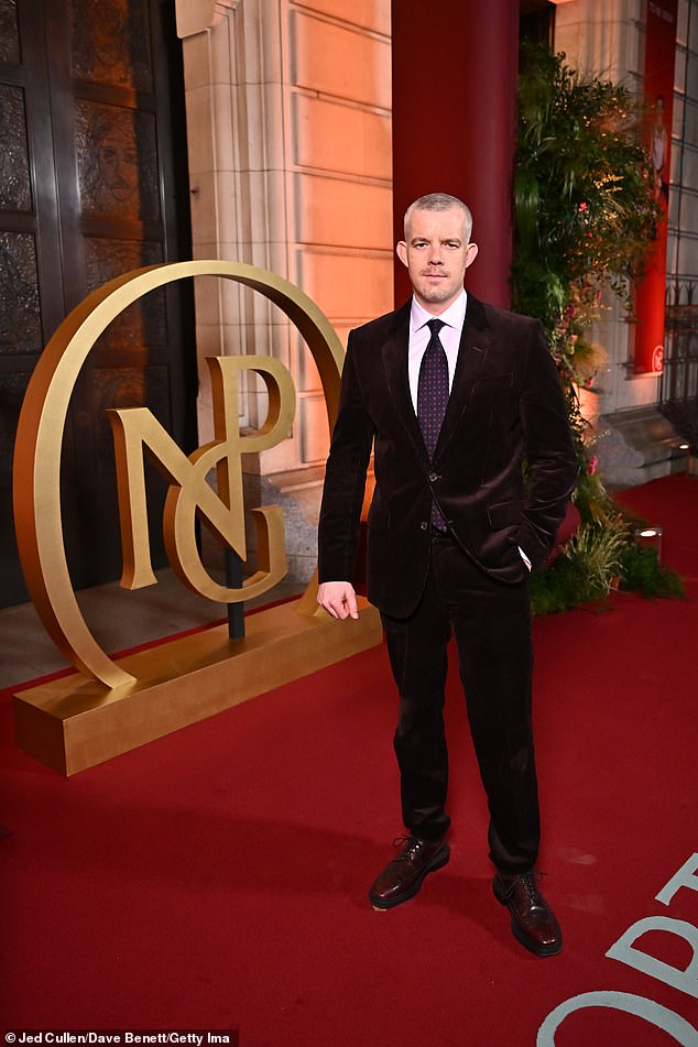 Russell Tovey, who is on the committee, cut a dapper figure in a crushed velvet suit