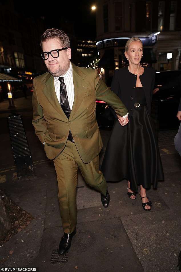 James held hands with Julia as they made their way to the glamorous event