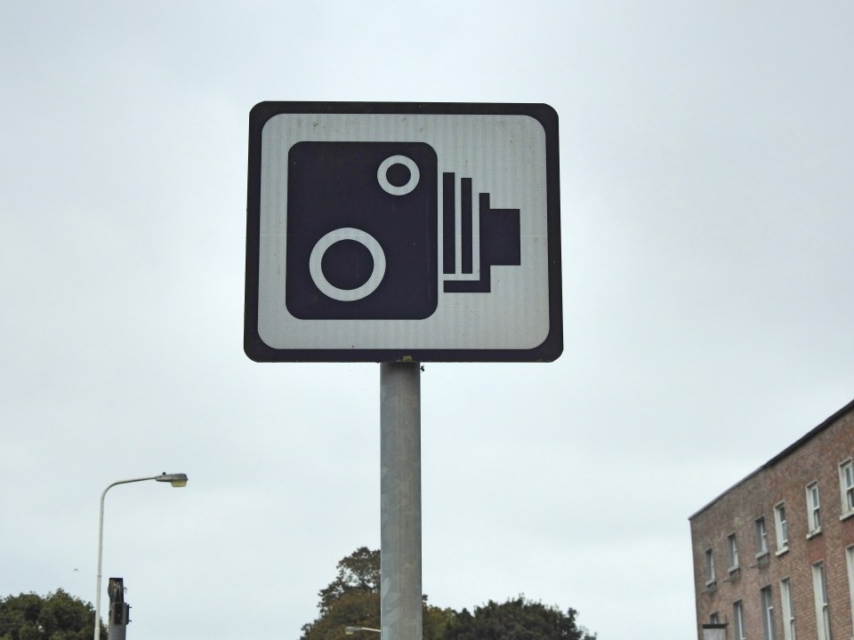 Speed camera sign