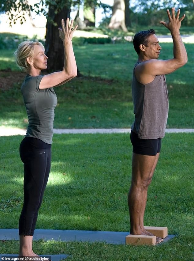 Trudie took to Instagram to explain how yoga helps calm her ADHD, saying: 'I feel better after getting on the mat than before it'