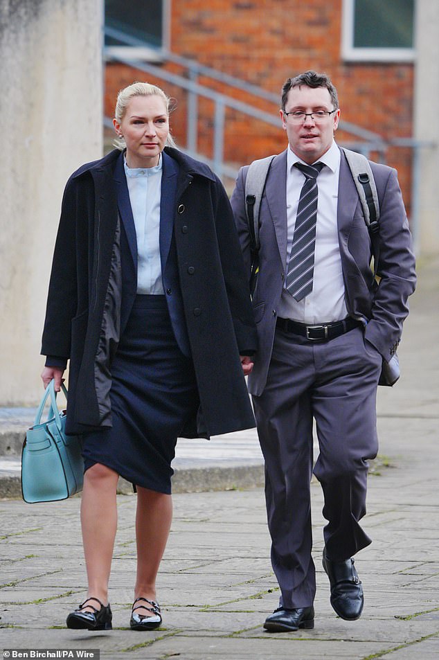 Christopher Trybus arriving at Winchester Crown Court where he is on trial for manslaughter