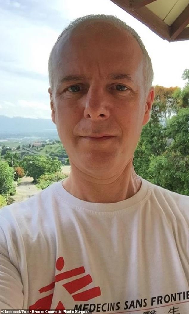 Brooks (pictured) then took out a knife and stabbed his fellow plastic surgeon multiple times in the stomach, leaving him with severe injuries