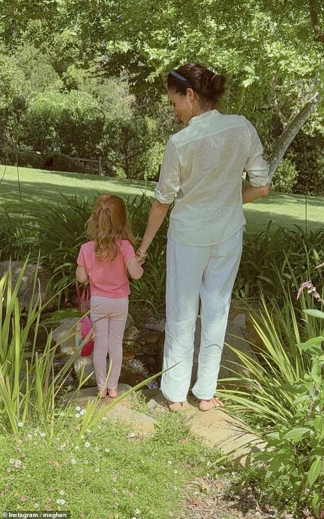 Meghan with her daughter, Lilibet, four