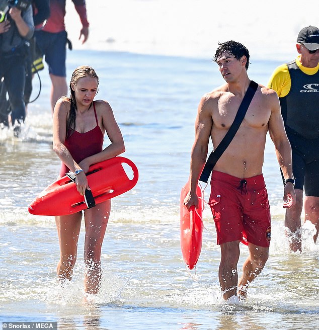 They splashed around in the water during filming