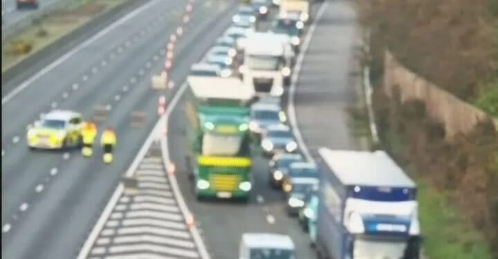 M3 closed near Heathrow Airport after two lorries crash and huge fuel spillage as drivers warned of long delays
