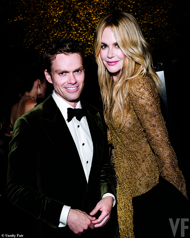 Vanity Fair's new editor Mark Guiducci moved the event from its longtime home at the Wallis Annenberg Center in Beverly Hills to the Los Angeles County Museum of Art (LACMA) this year; Guiducci pictured with Nicole Kidman
