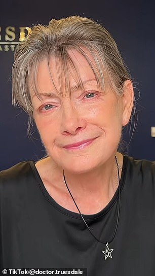 The woman after having the procedure