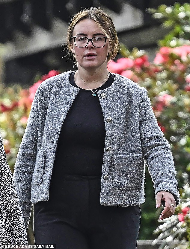 Kenny pictured outside Liverpool Crown Court in 2025. She was handed a three year and nine month sentence after admitting misconduct offences and passing on confidential police information