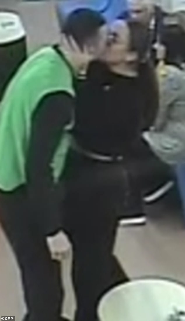 The Forbidden kiss: This is the moment Choni Kelly was caught kissing prisoner Josh Whelan at Forest Bank prison while dressed in police uniform