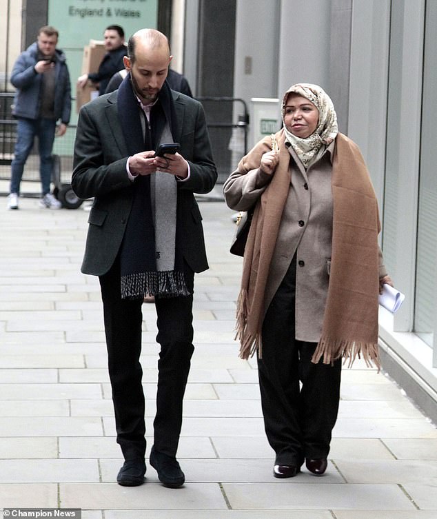 Makiyah Al Jaber (pictured, right, outside London's High Court) faces losing her family home of 34 years, where she raised the couple's three children