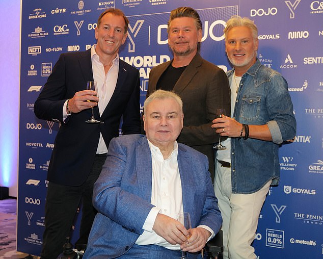 Wheelchair bound Holmes and his fellow guests sampled high-end dishes and cocktails during Wednesday's event