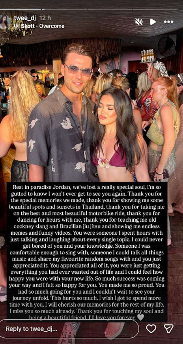 One friend paid tribute to the former TOWIE star as 'a really special soul', adding that 'so much success was coming' before his sudden death aged 33