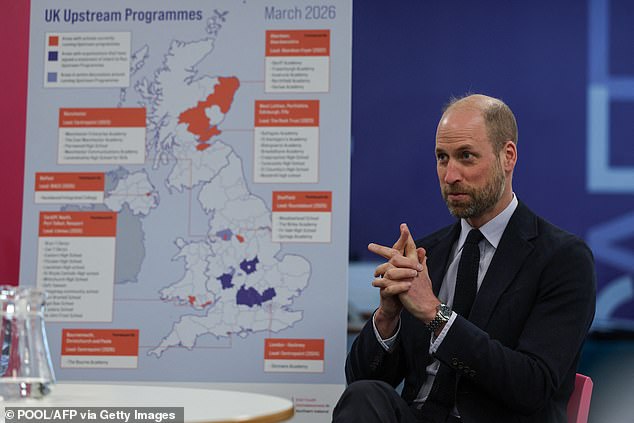 With a specific focus on preventing youth homelessness, William also made his way to a secondary school in Poole on Thursday