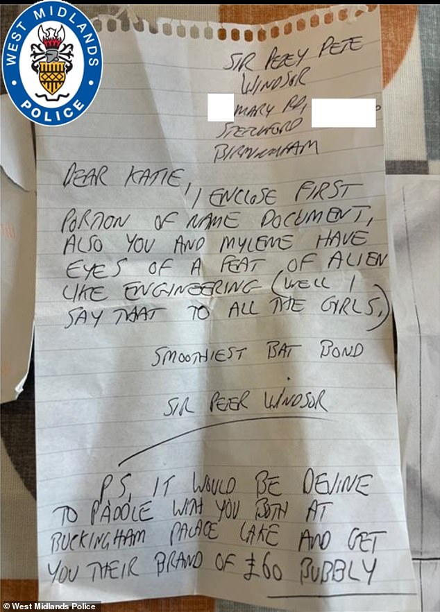 Another letter sent to Ms Breathwick in which he mentions Ms Klass was also shown to the jury