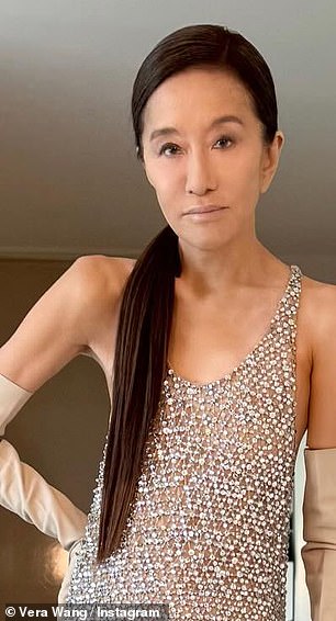 One attendee said that it was 'crazy-bright' at the event and compared it to 'standing under klieg lights' (Vera Wang on social media)