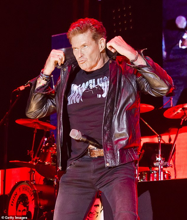 He went on to launch a major music career, releasing more than studio 10 albums over the years - four of which went platinum and three of which went gold - and sold out numerous world tours. He is pictured on stage in 2019