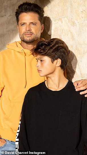 David Charvet played Matt Brody in Baywatch for seasons three, four, and five. He is pictured with his son in 2021