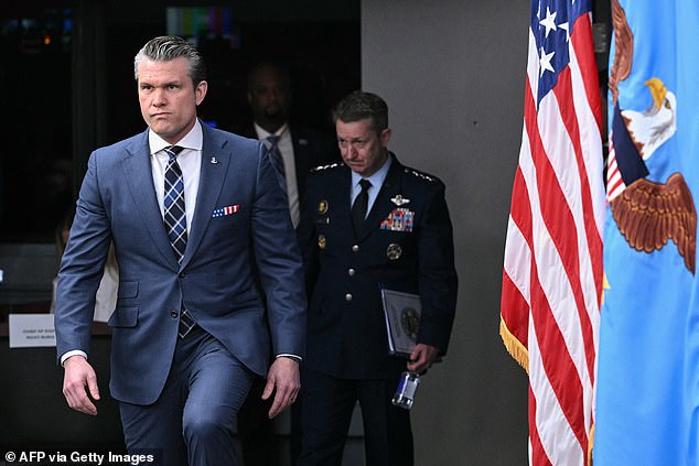Hegseth said at a Thursday press briefing in the Pentagon that Iran's air defenses have been completely 'flattened' by US-Israeli strikes