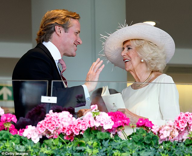 Thomas appeared in high spirits as he speaks to Queen Camilla during Royal Ascot 2023