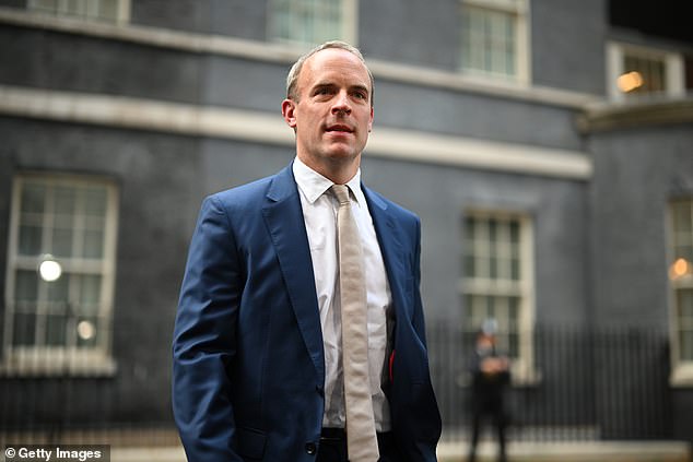 Davies was freed on parole in March 2023, despite then-Justice Secretary Dominic Raab (pictured) attempting to halt his release, slamming his crimes as 'despicable'