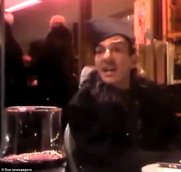 A still taken from the video showing John Galliano in a Parisian bar making anti-Semitic comments 15 years ago
