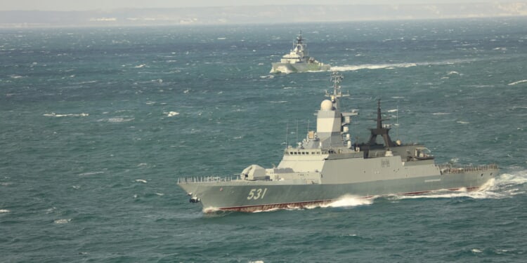 Russian warship & sanctioned oil tanker sail through the English Channel 'on their way to break Trump's Cuba blockade'