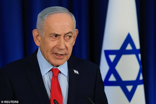 Mr Netanyahu last night denied 'dragging' the US into the war, branding such claims 'fake news'