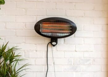 At £40, Dunelm’s patio heater is a cheap way to stay warm on spring evenings
