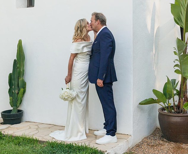 Gilly says her relationship with second husband Justin (pictured at their wedding) has allowed her to do many things she never had before, as she'd been putting Rui's wants and needs first