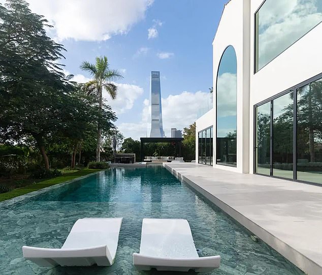 The five bed six bath property has sprawling grounds and ocean views and is now for sale for £900,000