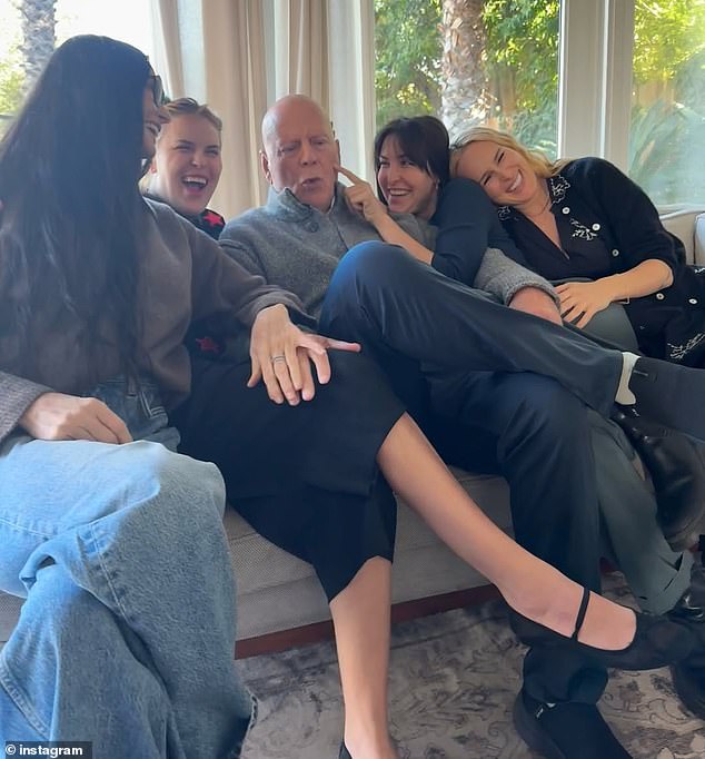 Moore and Willis - who were previously married for 13 years until their divorce in 2000 - share children Rumer, 37, Scout, 34, and Tallulah, 32