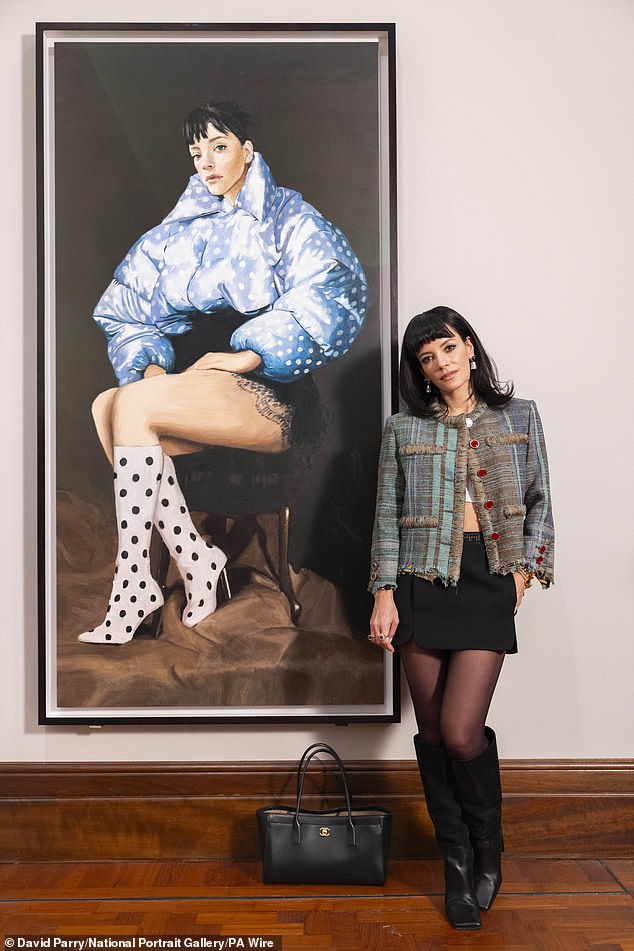 Earlier that evening, the singer's iconic West End Girl album cover was put on display at the London art gallery, where it will remain on show for a year